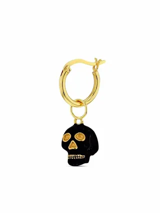 Skull Hoop Earring