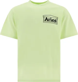 Aries Logo Printed Crewneck T-Shirt