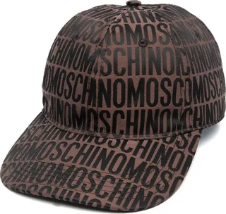 Brown Logo Print Baseball Cap