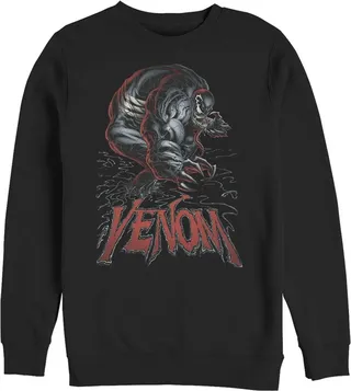 Men's Marvel Venom Scratch Sweatshirt - Black - Small