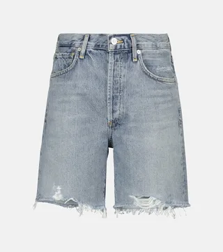 Camilla high-rise denim shorts