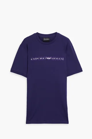 Printed cotton-jersey T-shirt
