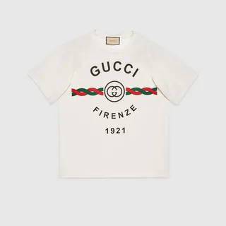 Cotton jersey 'Gucci Firenze 1921' T-shirt