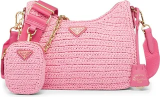 Re-Edition 2005 raffia shoulder bag
