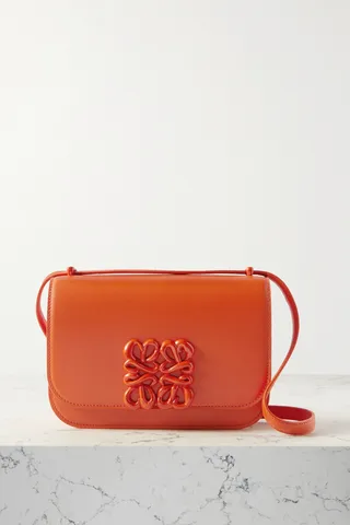 Loewe - Goya Small Leather Shoulder Bag - Orange