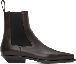 Bottega Veneta Brown 'The Lean' Chelsea Boots