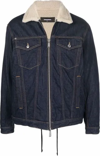 Faux-Shearling Lined Denim Jacket