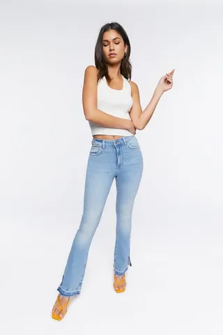 Hemp 10% Bootcut Split-Hem Jeans