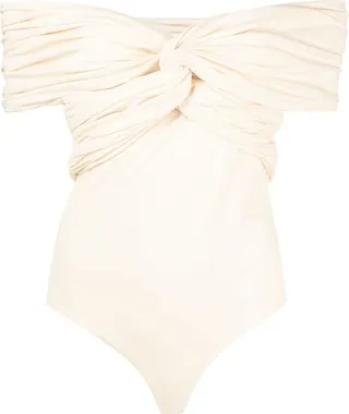 Knot-Detail Off-Shoulder Bodysuit