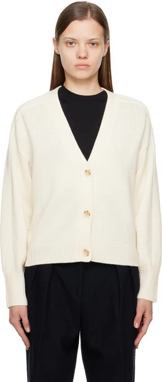 Loulou Studio Off-White Zanzibar Cardigan
