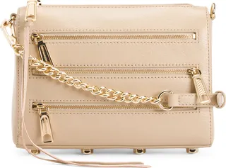 Leather Mini Zip Crossbody