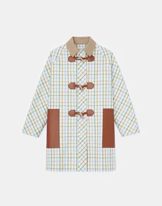 L148 Outdoor Double Face Cotton Plaid Overcoat