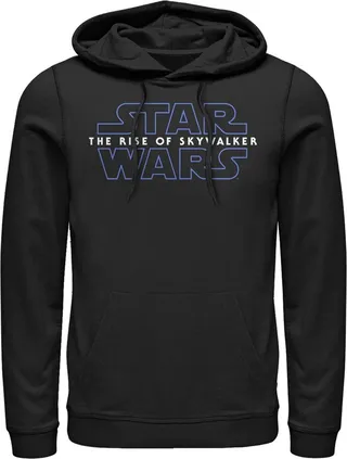 Men's Star Wars: The Rise of Skywalker Classic Logo Pull Over Hoodie - Black - 2X Large
