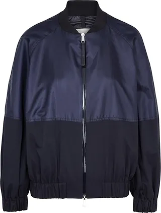 Moncler Gobie Panelled Satin Bomber Jacket