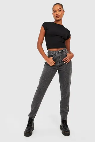 Tall Classic High Rise Acid Wash Mom Jeans