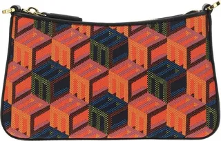 MCM Monogram Zip-Up Mini Shoulder Bag
