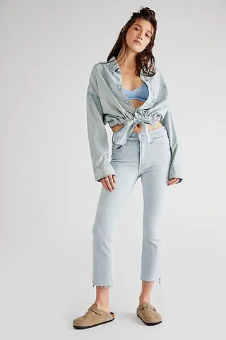 MOTHER Insider Crop Step Fray Jeans by MOTHER at Free People