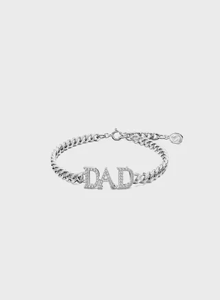 Mother'S Day Dad Rhodium Plated Bracelet