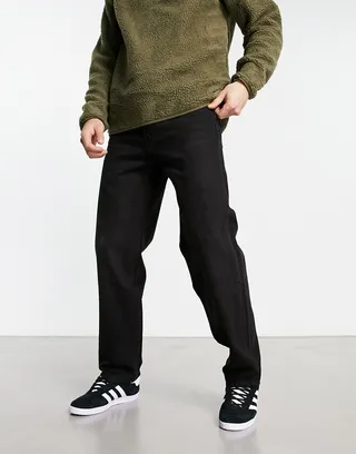 Bershka 90s wide jeans in black