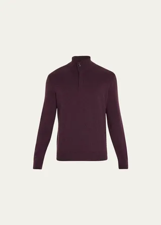 Men's Cashmere Quarter-Zip Sweater