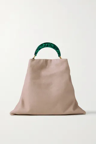 Marni - Venice Medium Textured-leather Tote - Brown