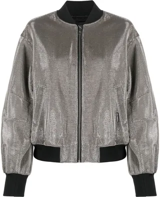 Logo-Embroidered Bomber Jacket