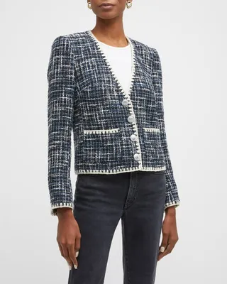 Bosia Embroidered Single-Breasted Jacket