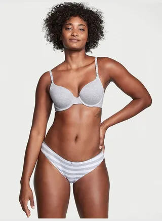Cotton Ribbed High-Leg Brief