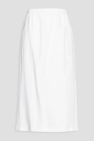 Linen midi skirt