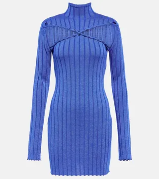 Braided wool minidress