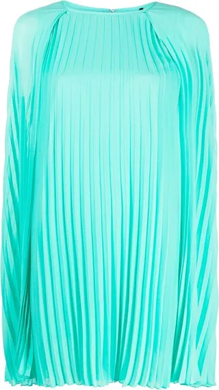 Pleated Cape Dress