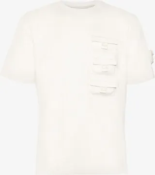 Mens White Branded Flap-pocket Relaxed-fit Cotton-jersey T-shirt