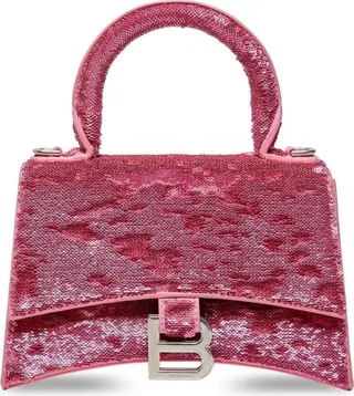 Hourglass XS sequin-embellished bag