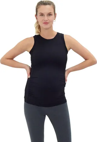 Maternity Ingrid & Isabel Active Rib Tank Black L