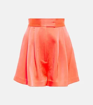 Porter crepe satin shorts