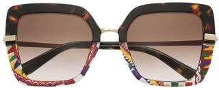 Half Print square-frame sunglasses