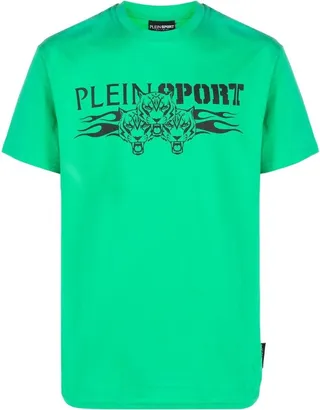 crew neck logo-print T-shirt