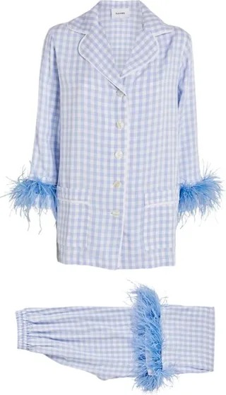 Sleeper Feather-Trimmed Party Pyjama Set