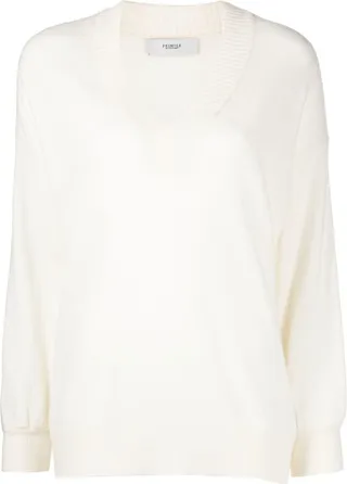 V-neck long sleeve jumper