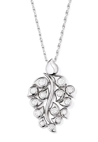 Snowflakes 18k White Gold Diamond Pendant