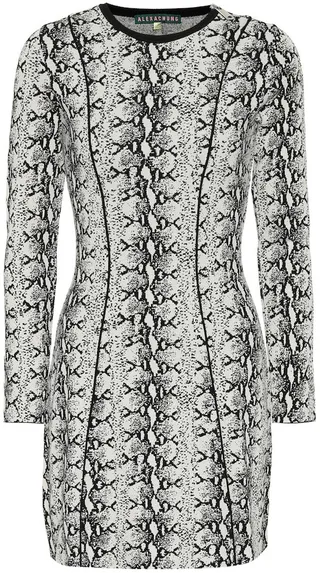 Snakeskin-printed minidress