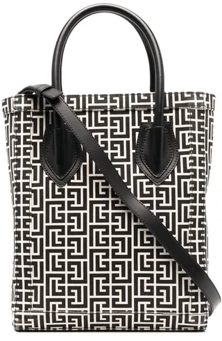 Monogram-Pattern Tote Bag