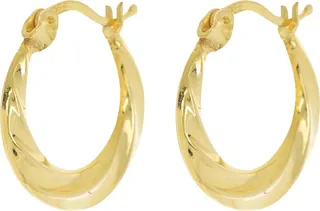 Textured Swirl Hoop Earrings