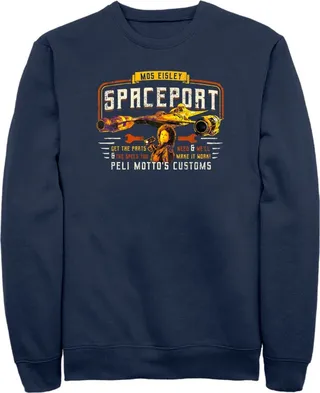 Men's Star Wars: The Book of Boba Fett Peli Motto's Customs Sweatshirt - Navy Blue - 3X Large