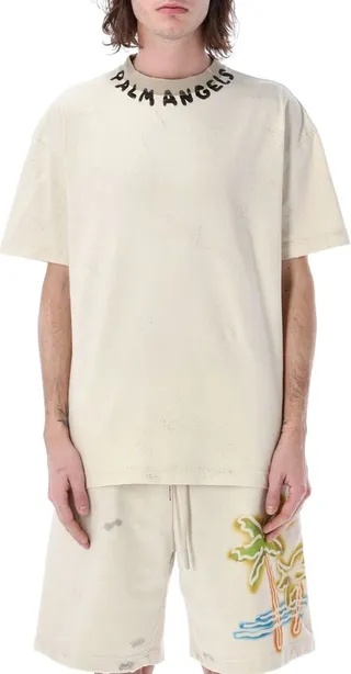 Palm Angels Logo-Printed Crewneck T-Shirt