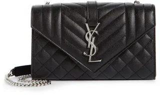 Small Envelope Calfskin Leather Shoulder Bag