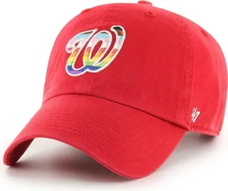 Men's '47 Brand Red Washington Nationals Team Pride Clean Up Adjustable Hat