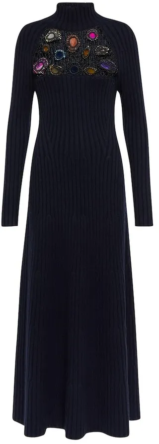 Juana embellished cashmere dress