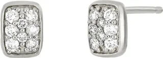 18K White Gold Diamond Stud Earrings - 0.25ct.