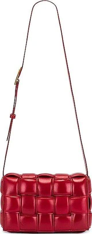 Bottega Veneta Padded Cassette Bag in Red